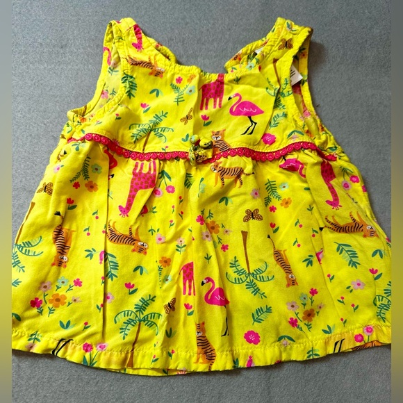 Carter's Other - Carters girls yellows and pink animal/safari print sleeveless top 18m